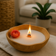 Wooden Candle Vessel