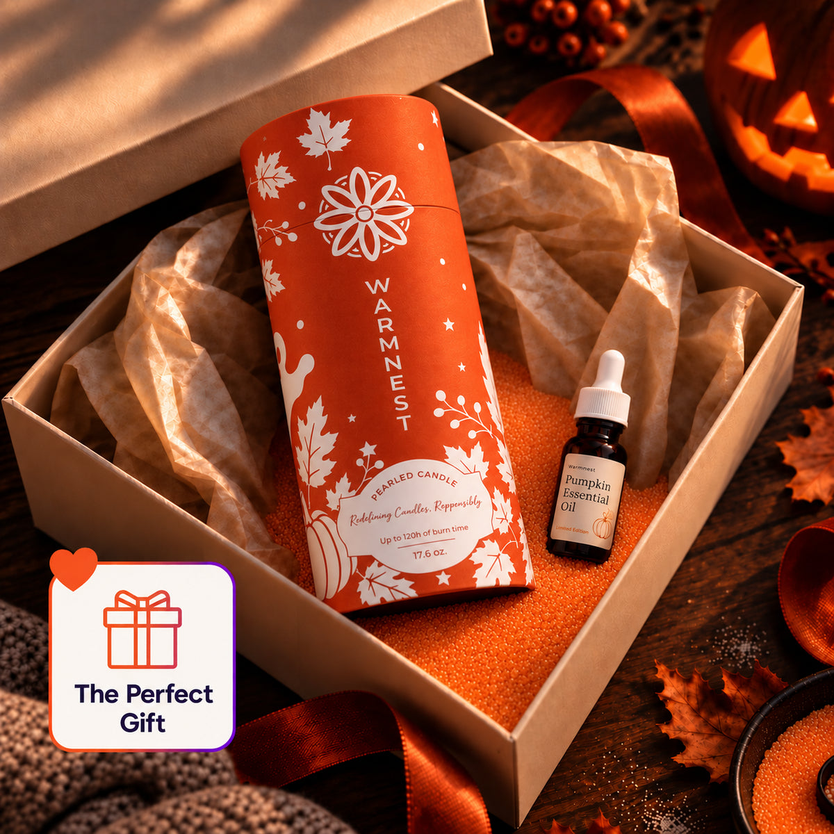Orange limited edition in a gift box with a fragrance oil