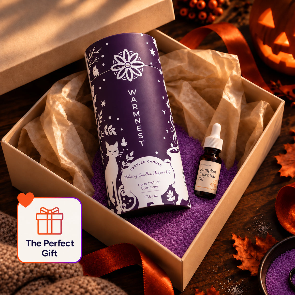 Purple limited edition in a gift box with a fragrance oil