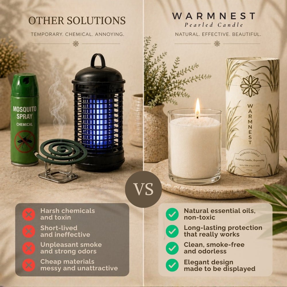 Warmnest® Citronella Pearled Candle — Natural Mosquito Repellent - Warmnest Candle