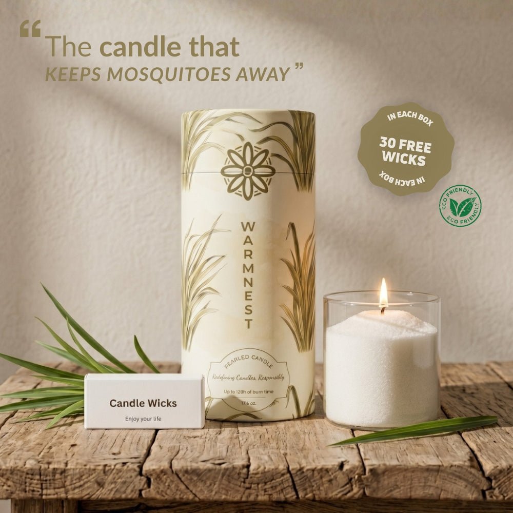 Warmnest® Citronella Pearled Candle — Natural Mosquito Repellent - Warmnest Candle