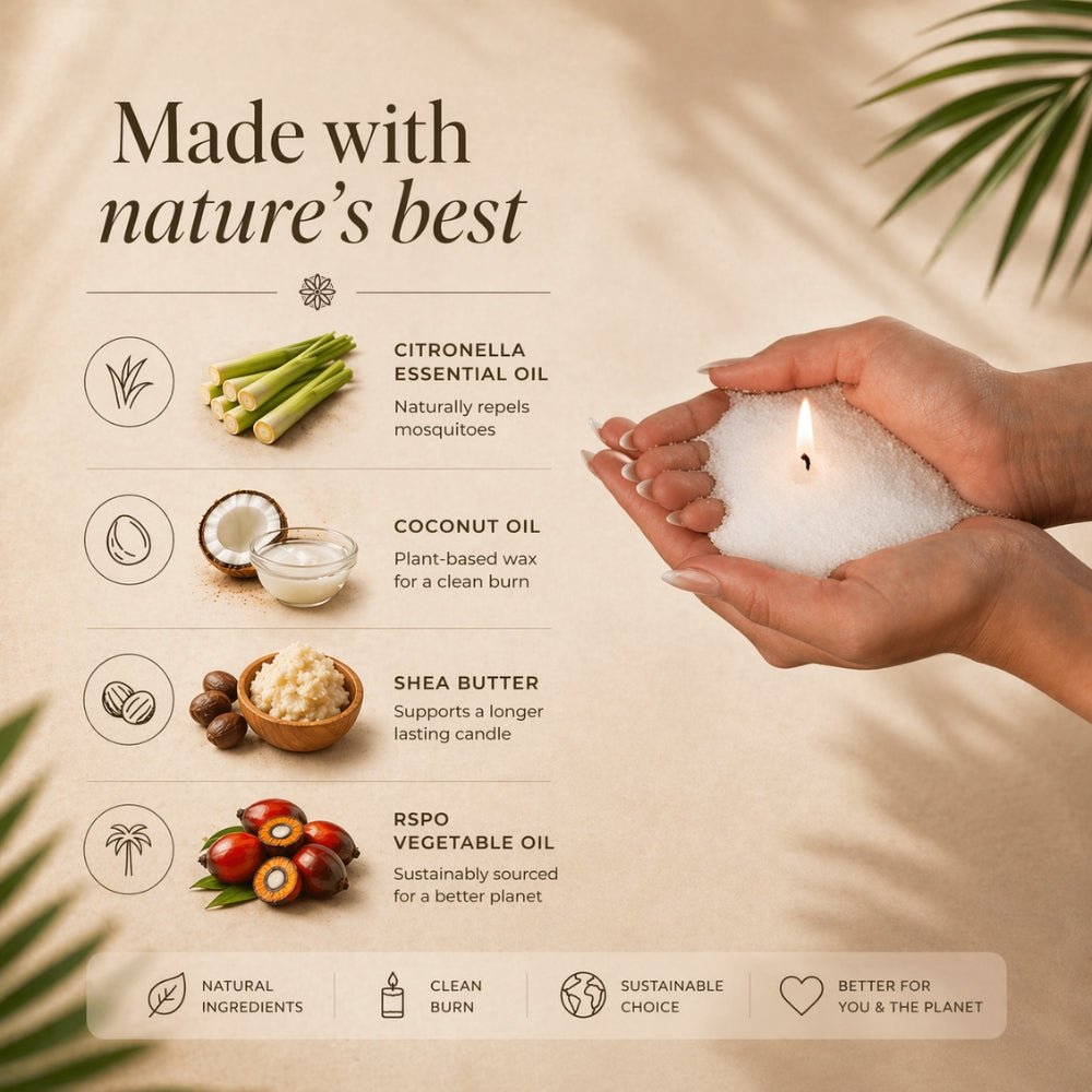 Warmnest® Citronella Pearled Candle — Natural Mosquito Repellent - Warmnest Candle