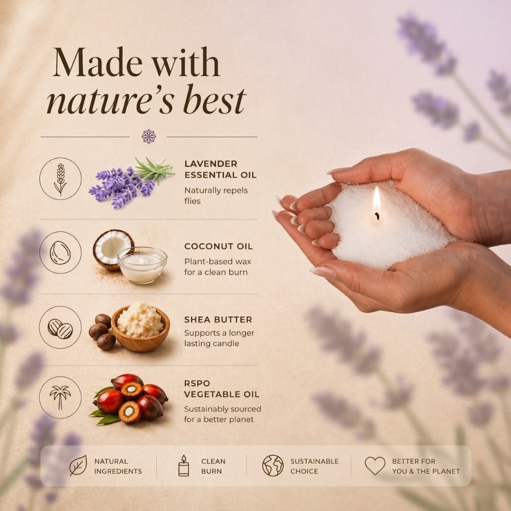 Warmnest® Lavender Pearled Candle — Natural Fly Repellent - Warmnest Candle