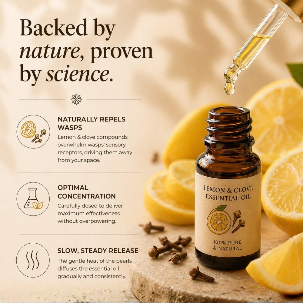 Warmnest® Lemon & Clove Pearled Candle — Natural Wasp Repellent - Warmnest Candle