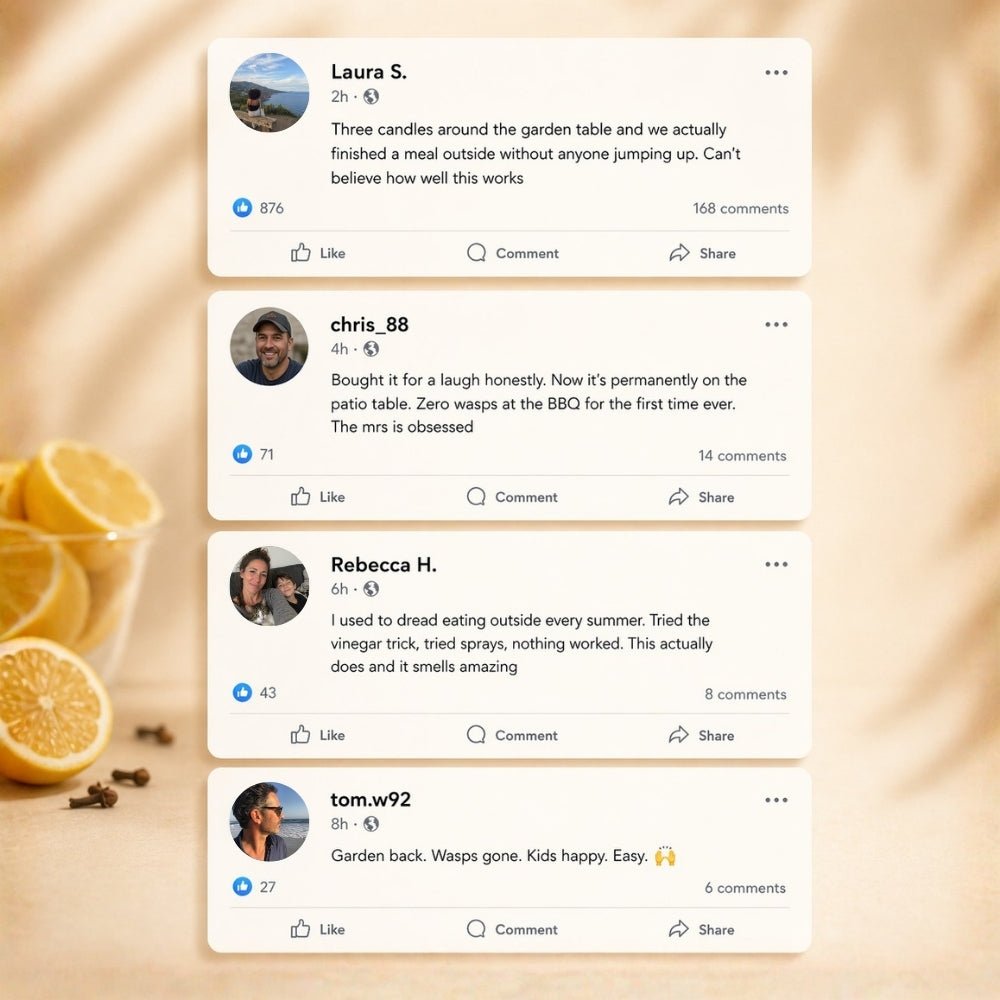 Warmnest® Lemon & Clove Pearled Candle — Natural Wasp Repellent - Warmnest Candle